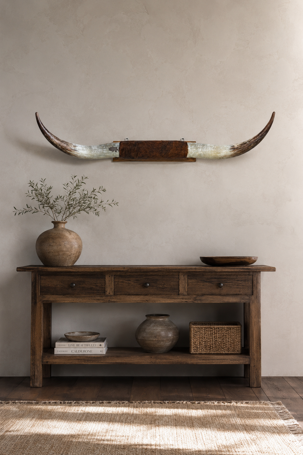 Long Horns - Brown/White