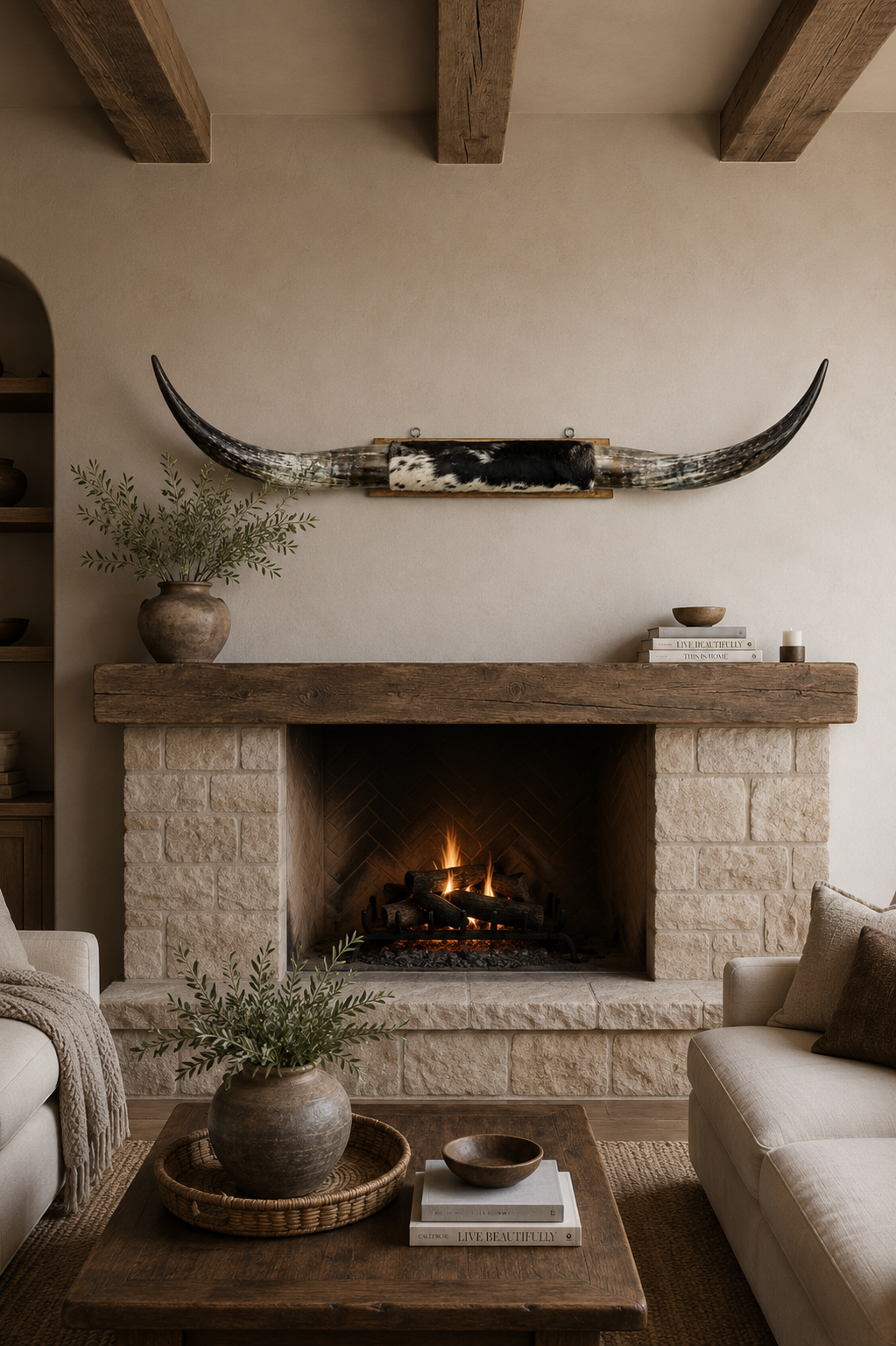 Long Horns - Black/White